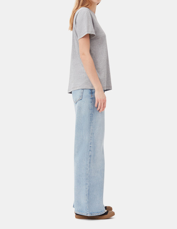 Ganni Relaxed O-neck T-shirt Paloma Melange