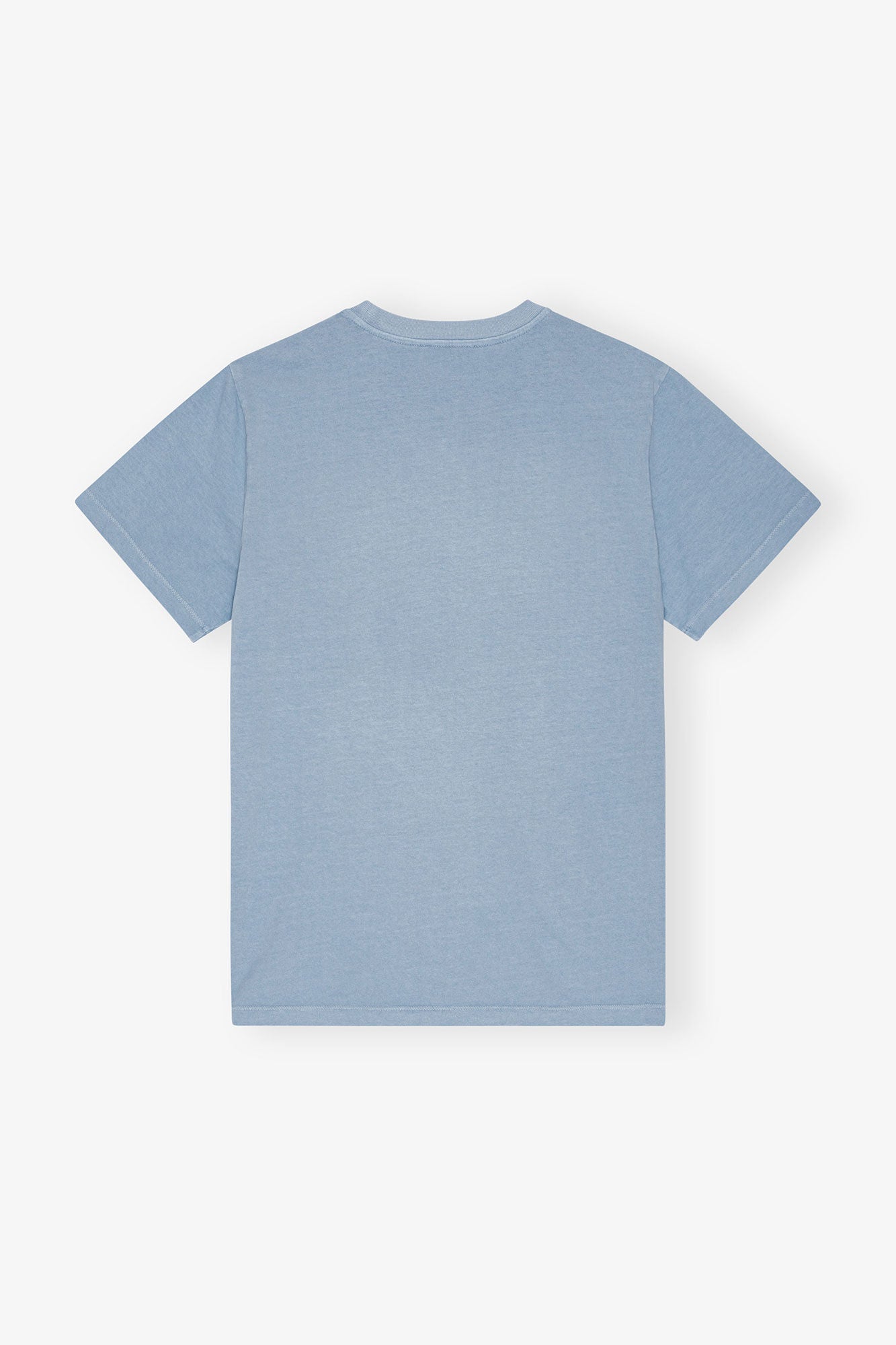 Ganni Blue Re-cut Cotton Jersey T-shirt Blue