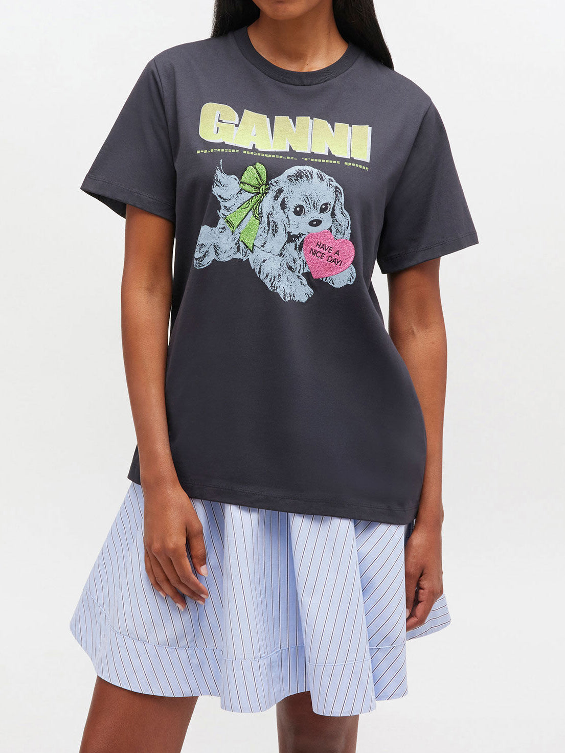 Ganni Puppy T-shirt Black