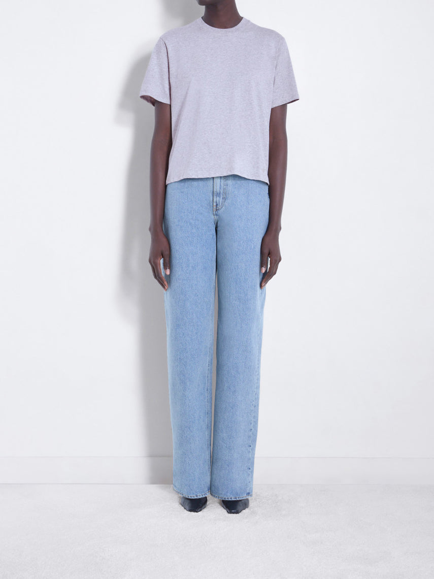 Loulou Studio Telanto Organic cotton T-Shirt Grey Melange