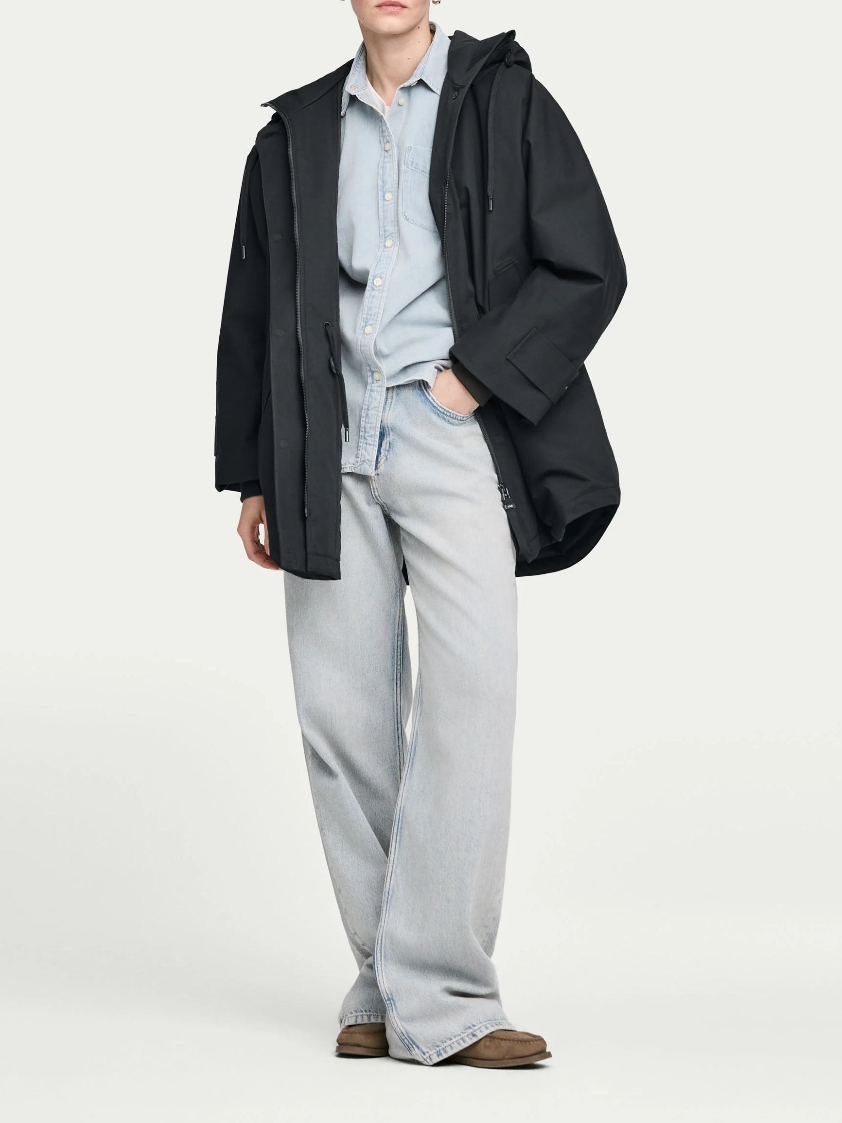 G-Lab Feli Eco Cotton Blend Coat Dark Navy