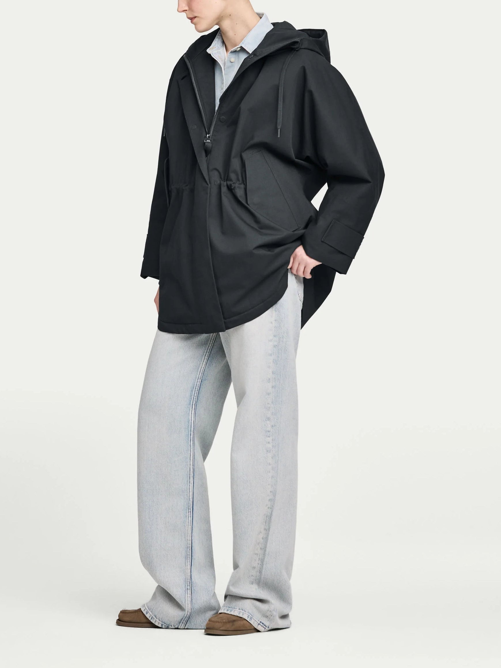 G-Lab Feli Eco Cotton Blend Coat Dark Navy