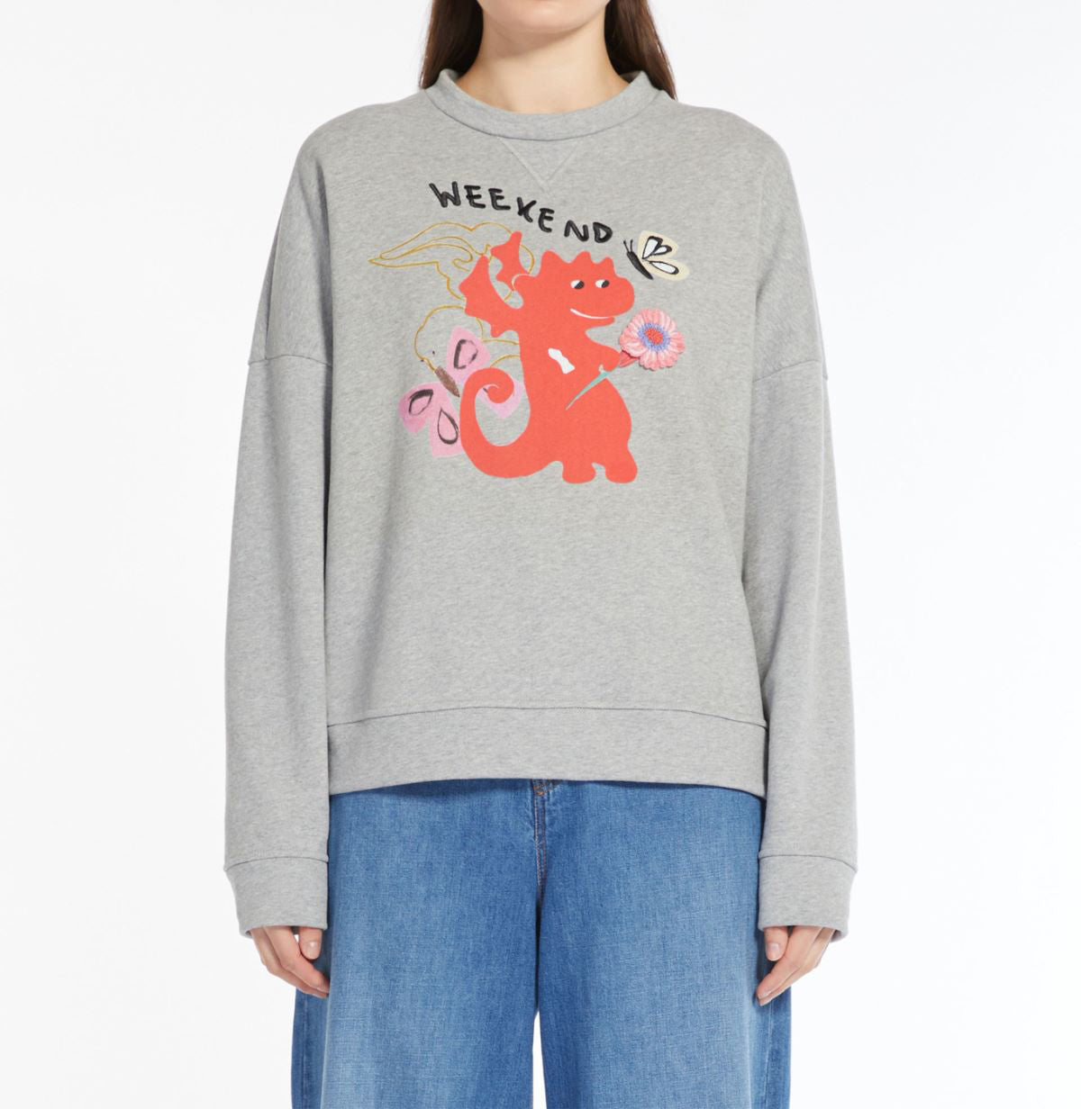 Max Mara Weekend Nativa Printed Organic Cotton Sweatshirt