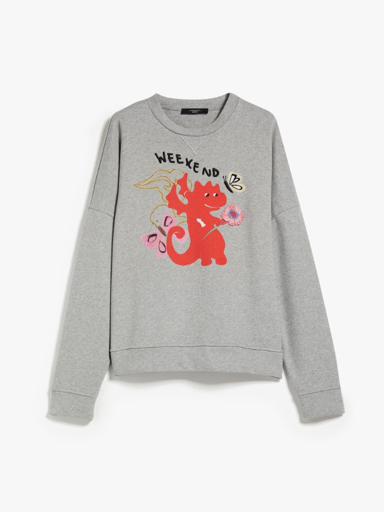 Max Mara Weekend Nativa Printed Organic Cotton Sweatshirt