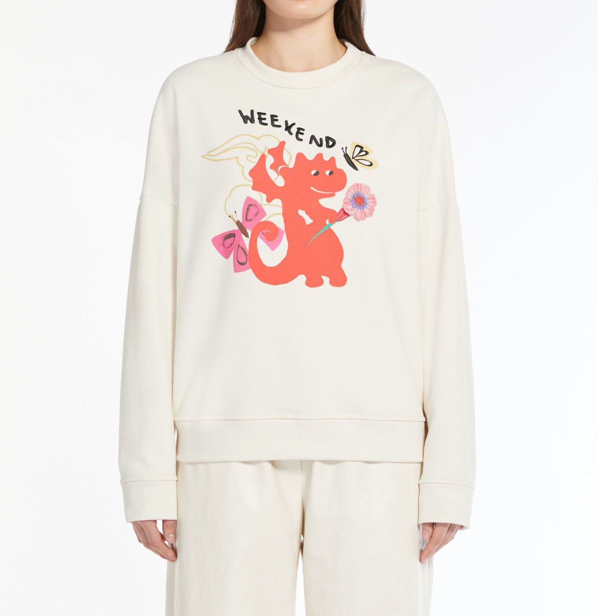 Max Mara Weekend Nativa Printed Organic Cotton Sweatshirt