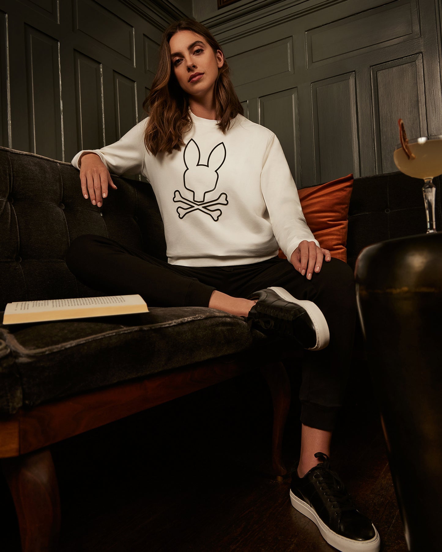Psycho Bunny Women's Beaumont Sweatshirt White