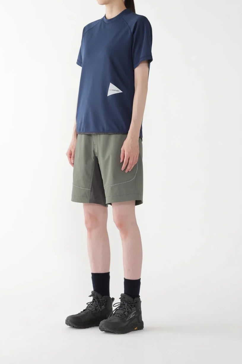 And Wander Dry Jersey Raglan SS T Navy