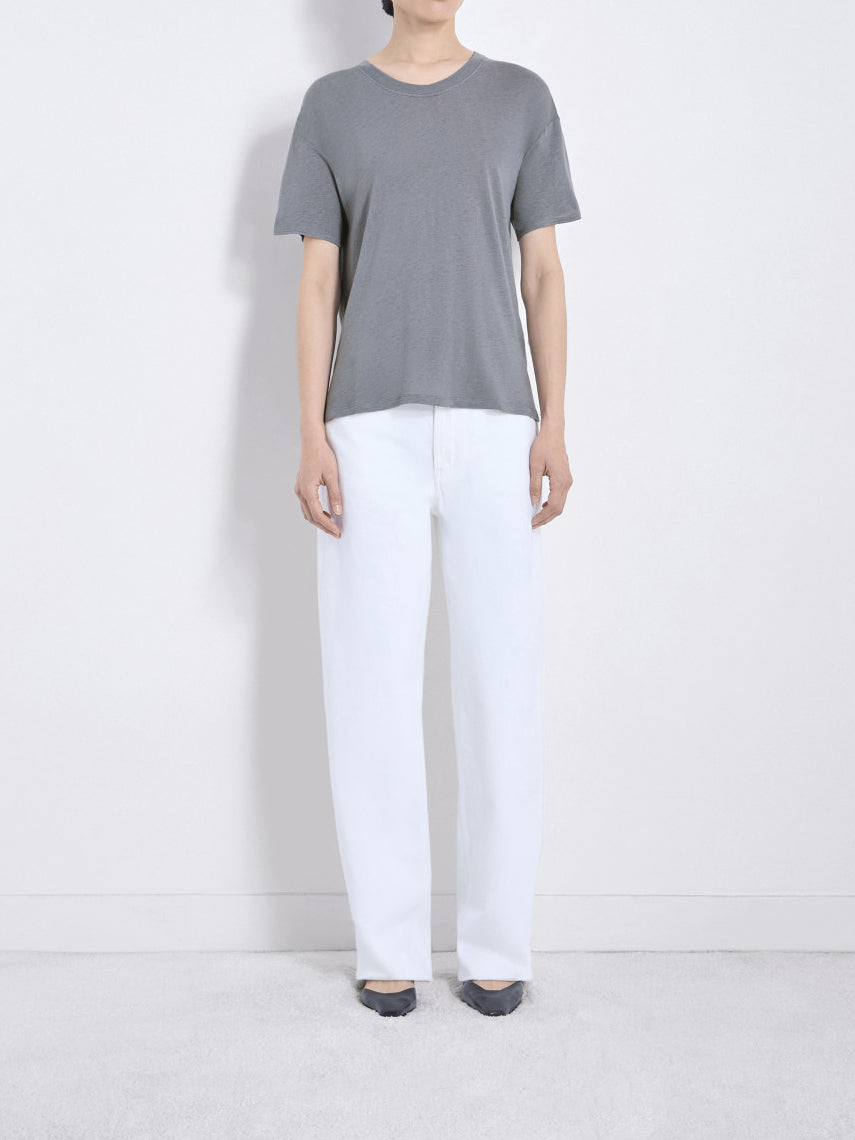 Loulou Studio Ezra Wool Blend Jersey T-shirt Concrete Gray