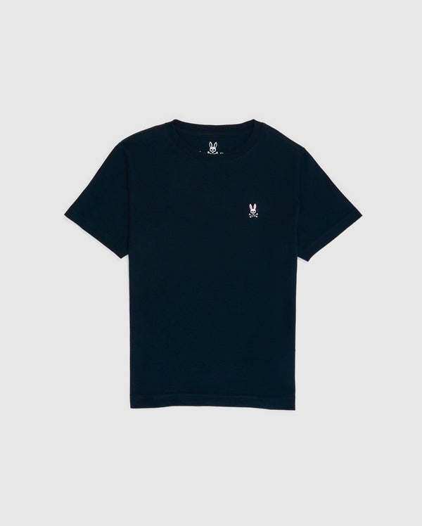 Psycho Bunny Kids Classic Crew Neck Tee Navy