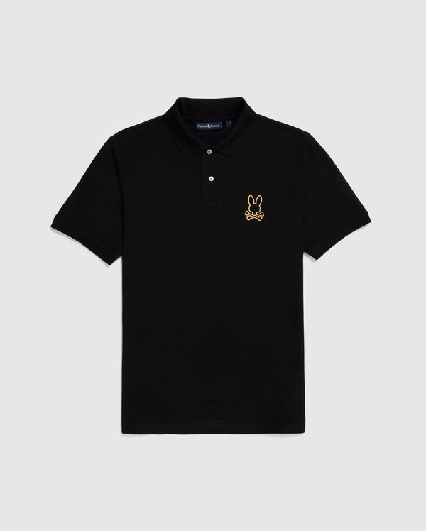 Psycho Bunny Mens Beaumont Pique Polo Shirt Black