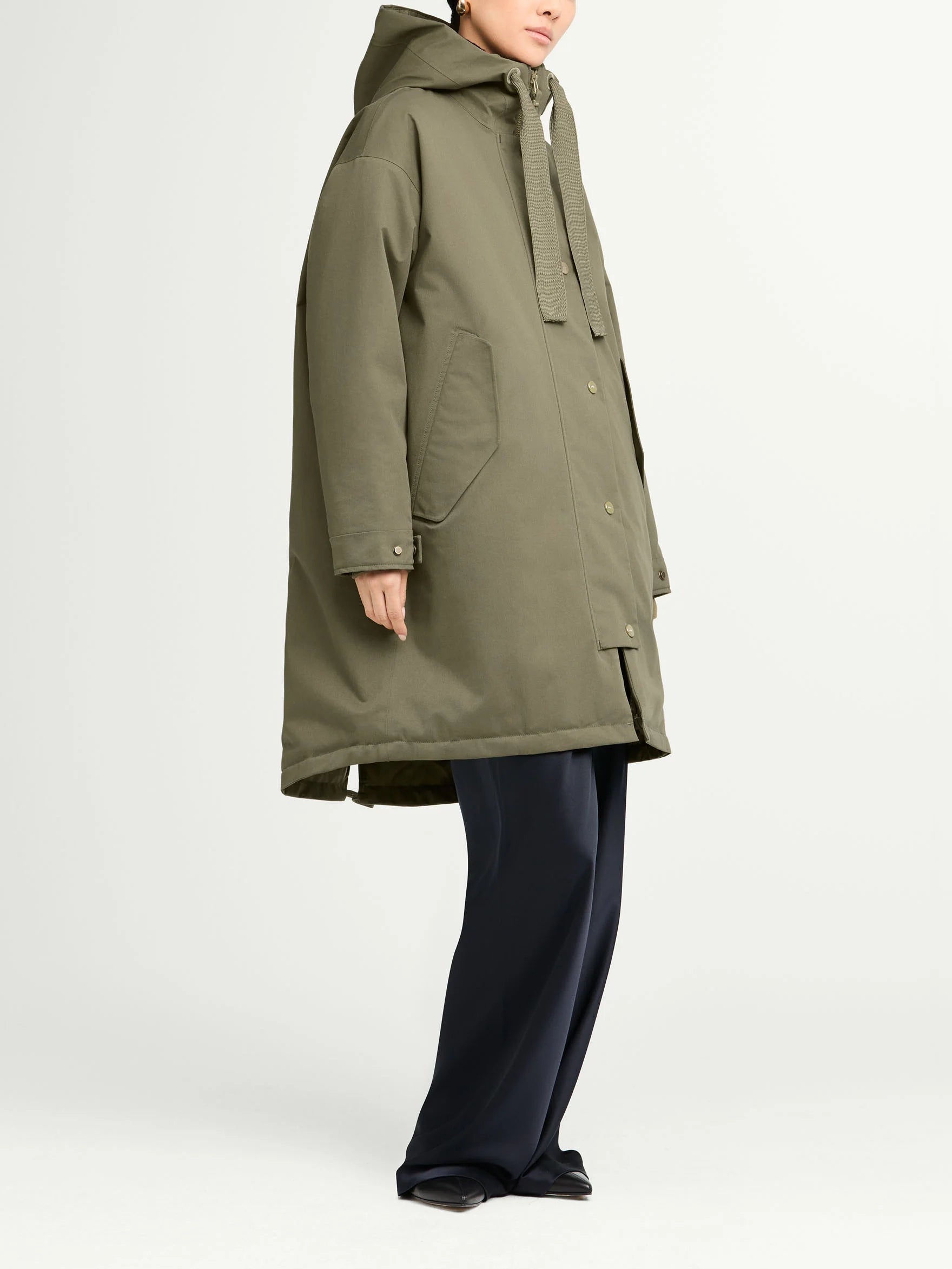G-Lab Meta Eco Cotton Blend Parka Olive Grey