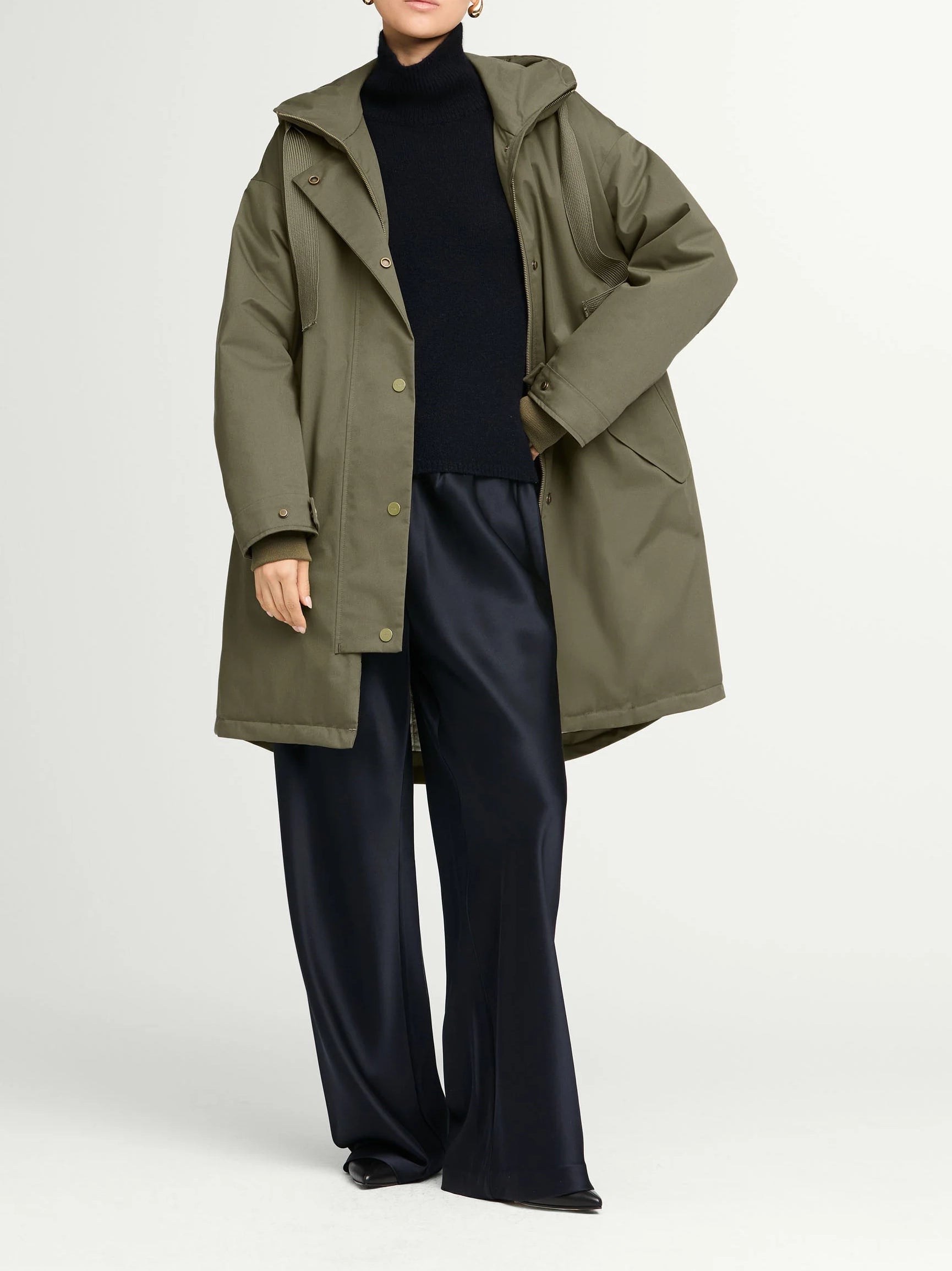 G-Lab Meta Eco Cotton Blend Parka Olive Grey