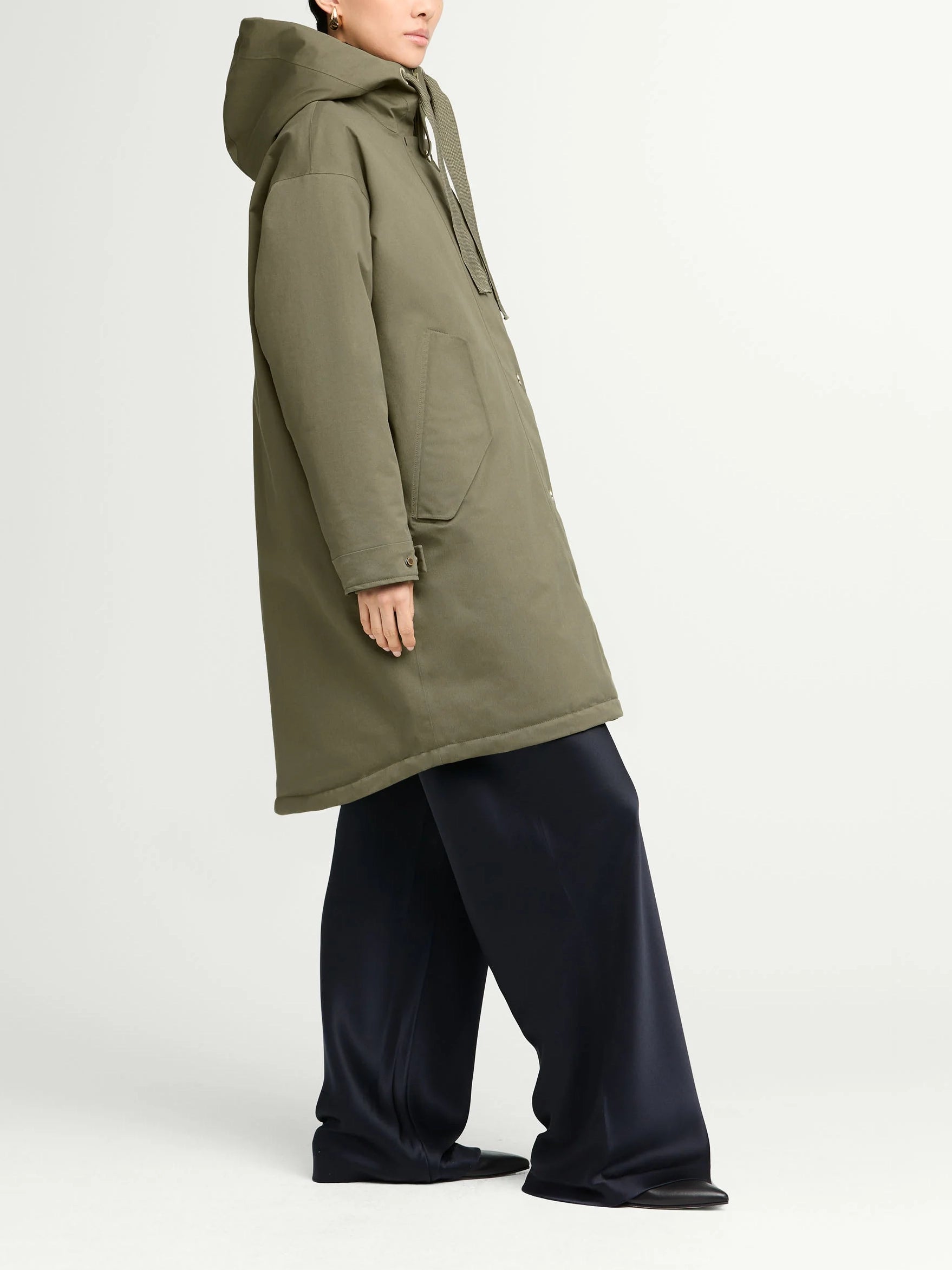 G-Lab Meta Eco Cotton Blend Parka Olive Grey