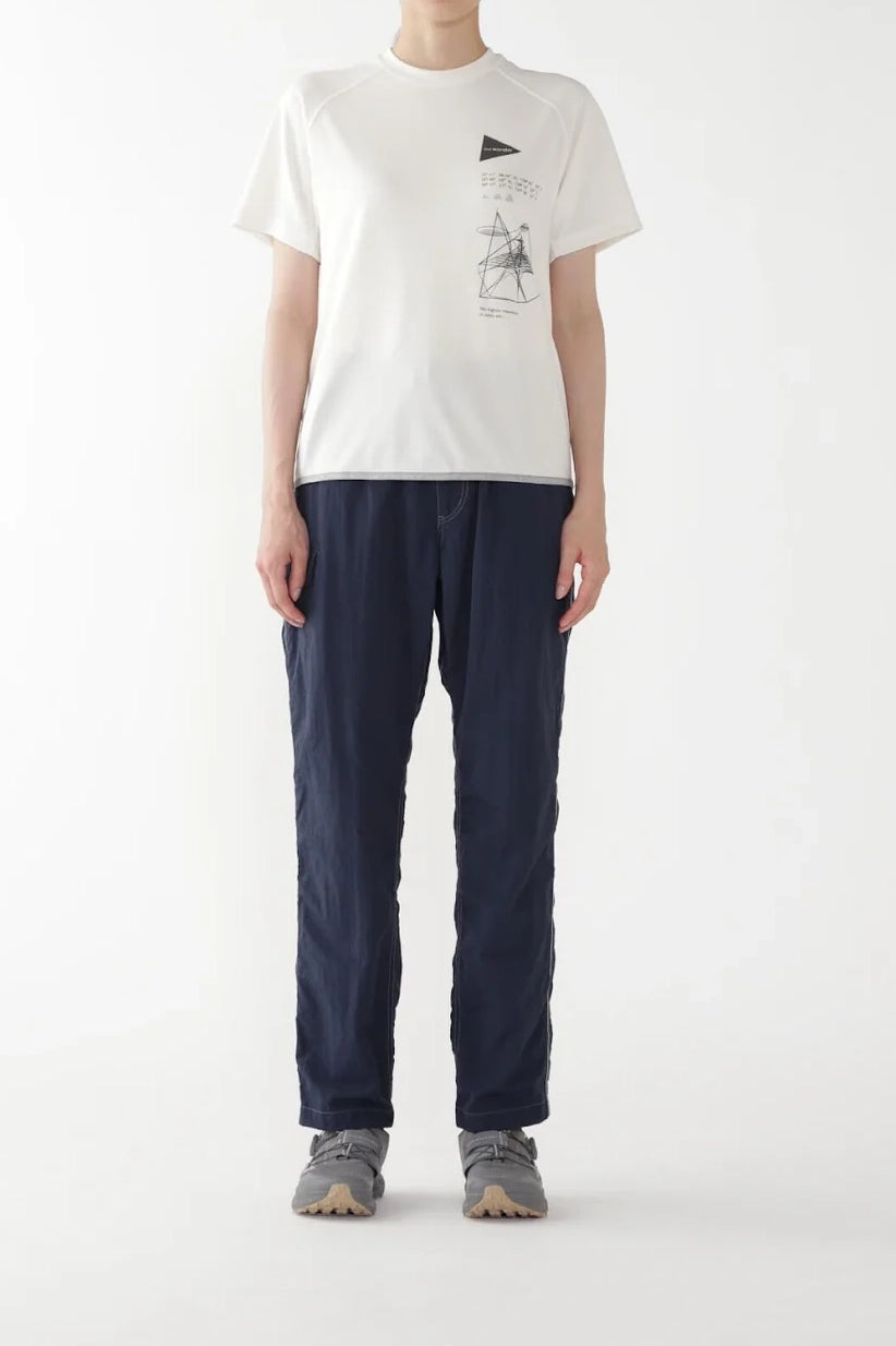 And Wander Dry Jersey SS Print T White