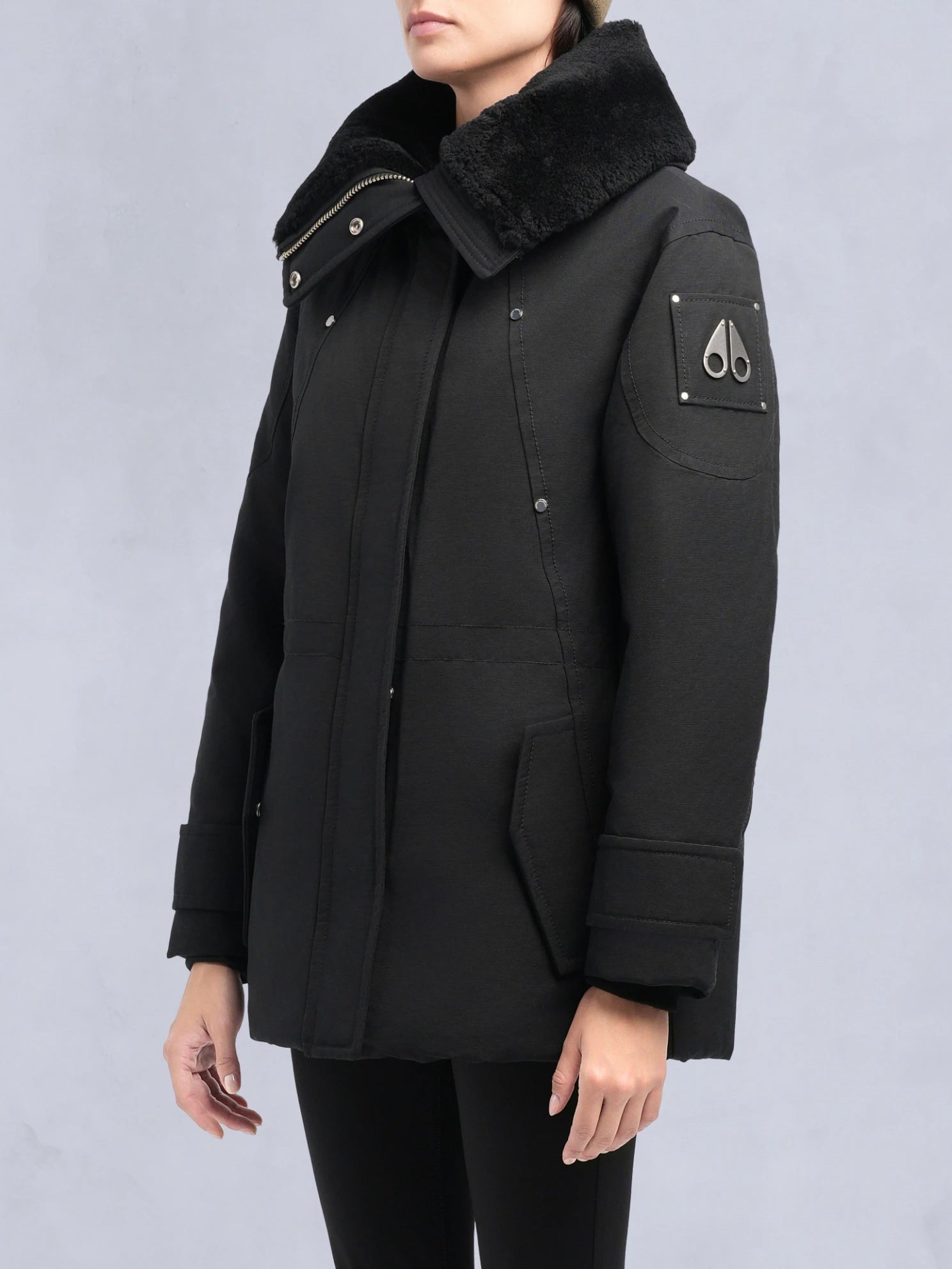 Moose Knuckles Original Aurora Shearling Jacket Black