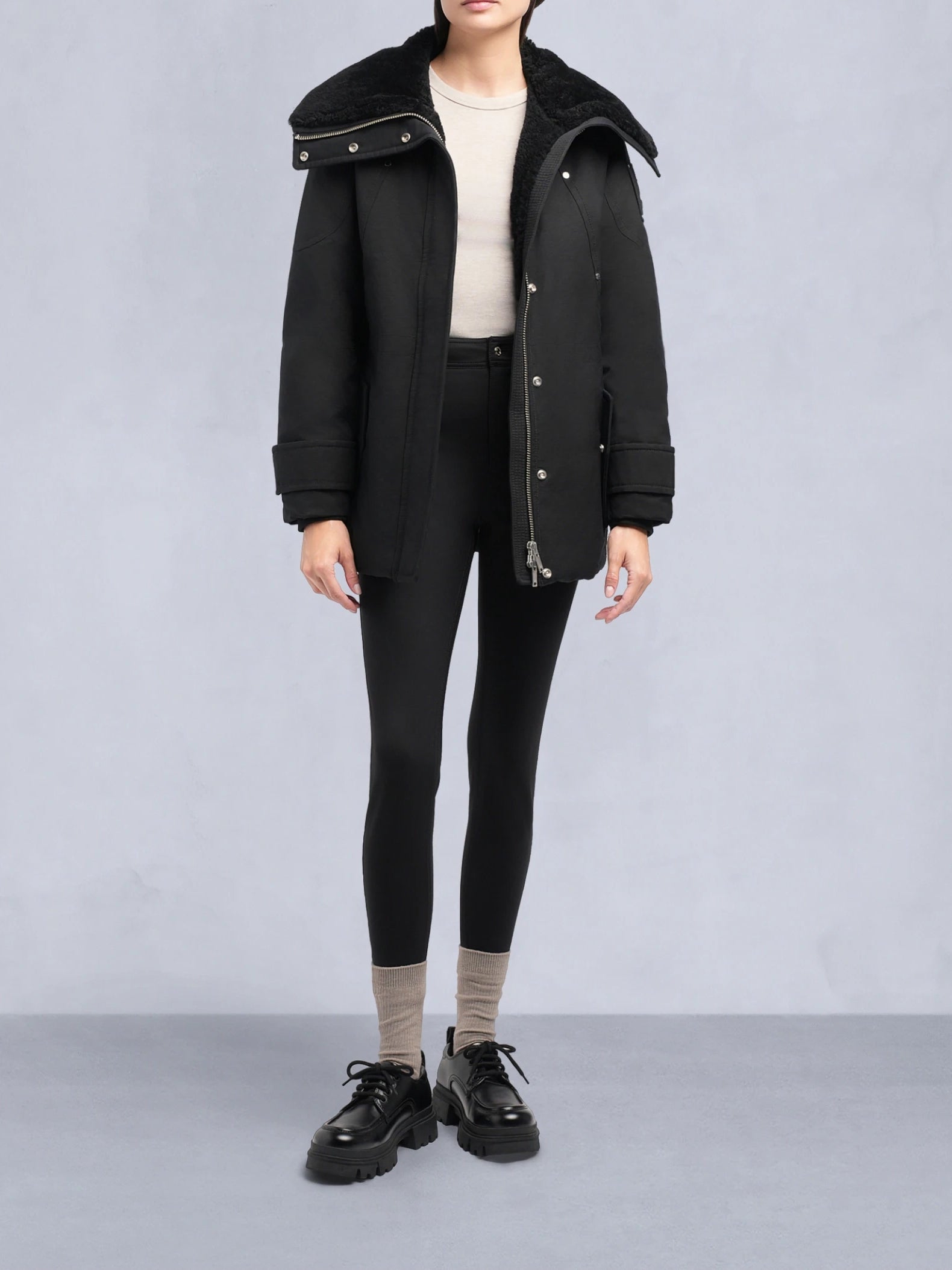 Moose Knuckles Original Aurora Shearling Jacket Black