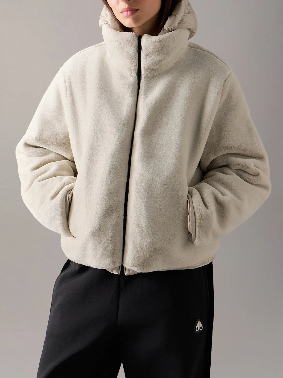 Moose Knuckles W Queens Reversible Down Puffer Alabaster