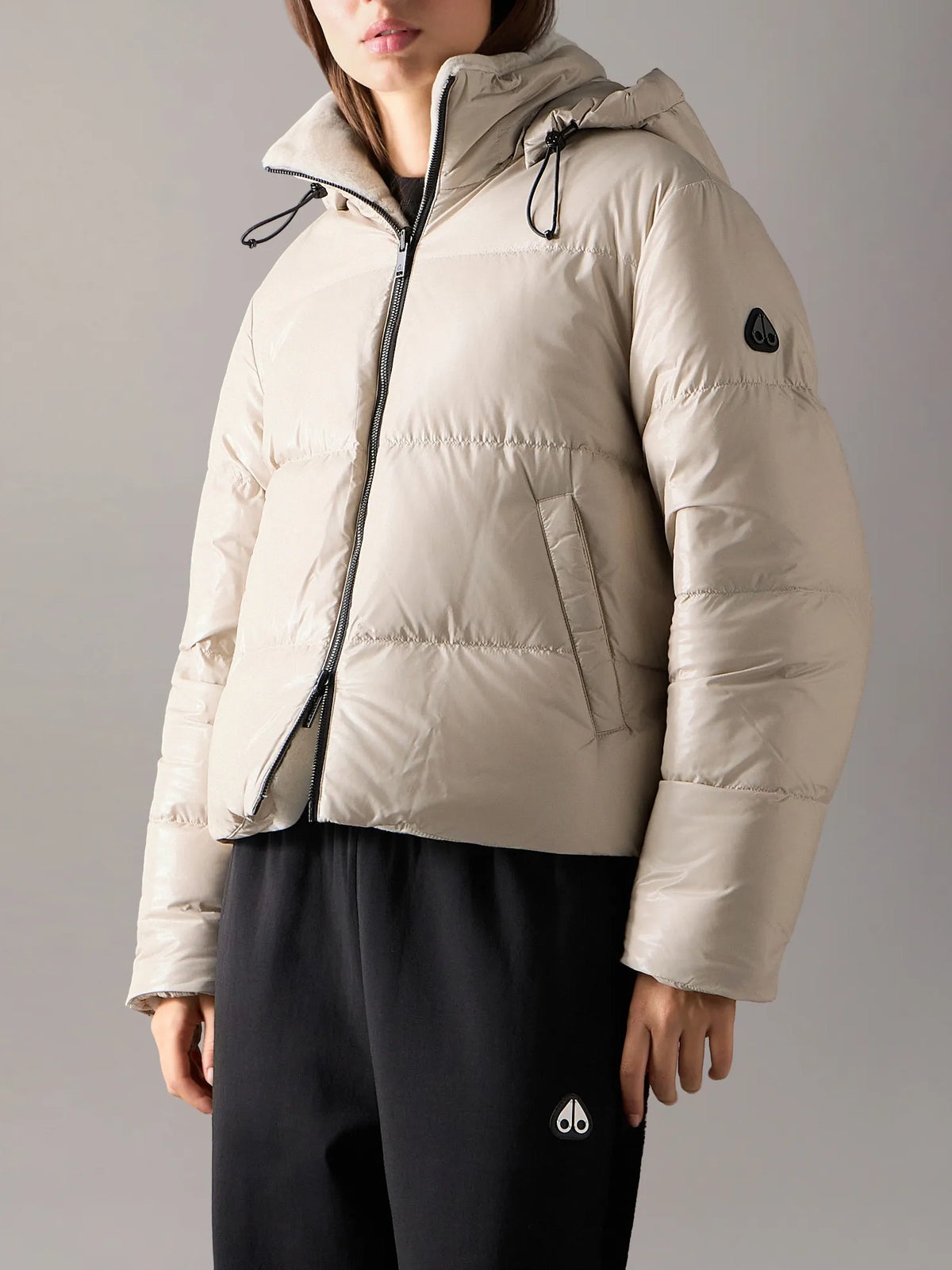 Moose Knuckles W Queens Reversible Down Puffer Alabaster