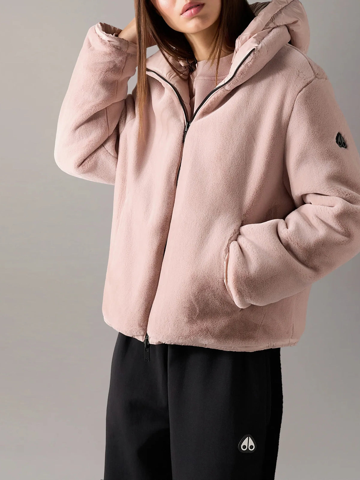Moose Knuckles W Queens Reversible Down Puffer Rosewood