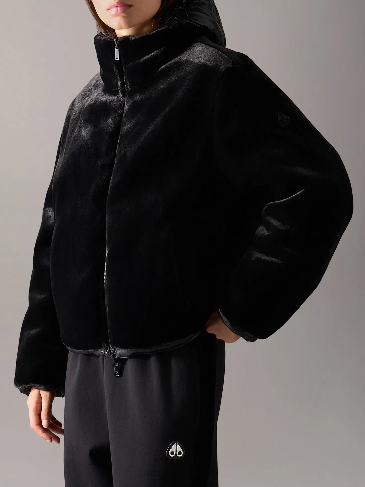 Moose Knuckles W Queens Reversible Down Puffer Black