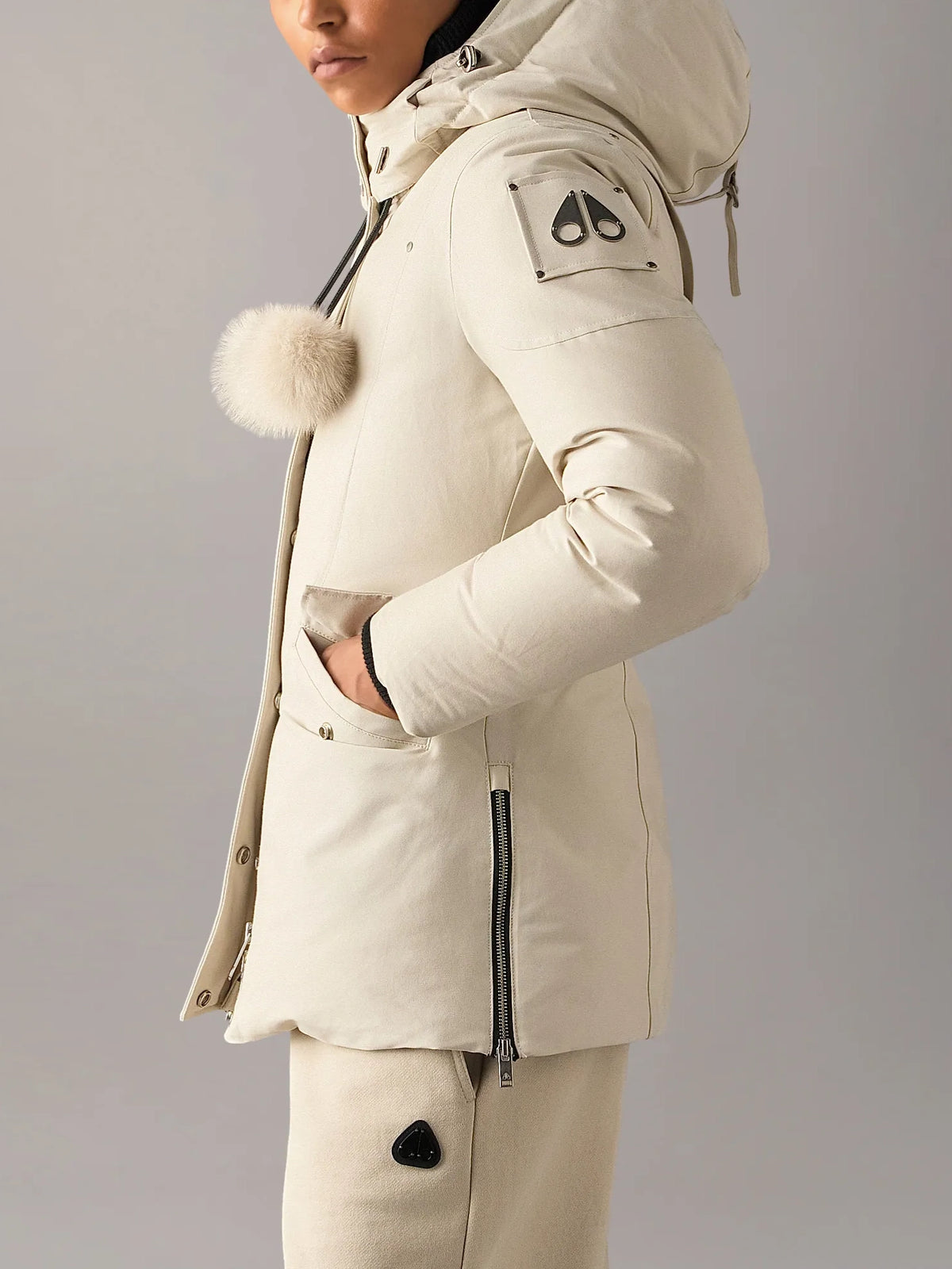 Moose Knuckles W Original 3Q Down Jacket Alabaster Alabaster