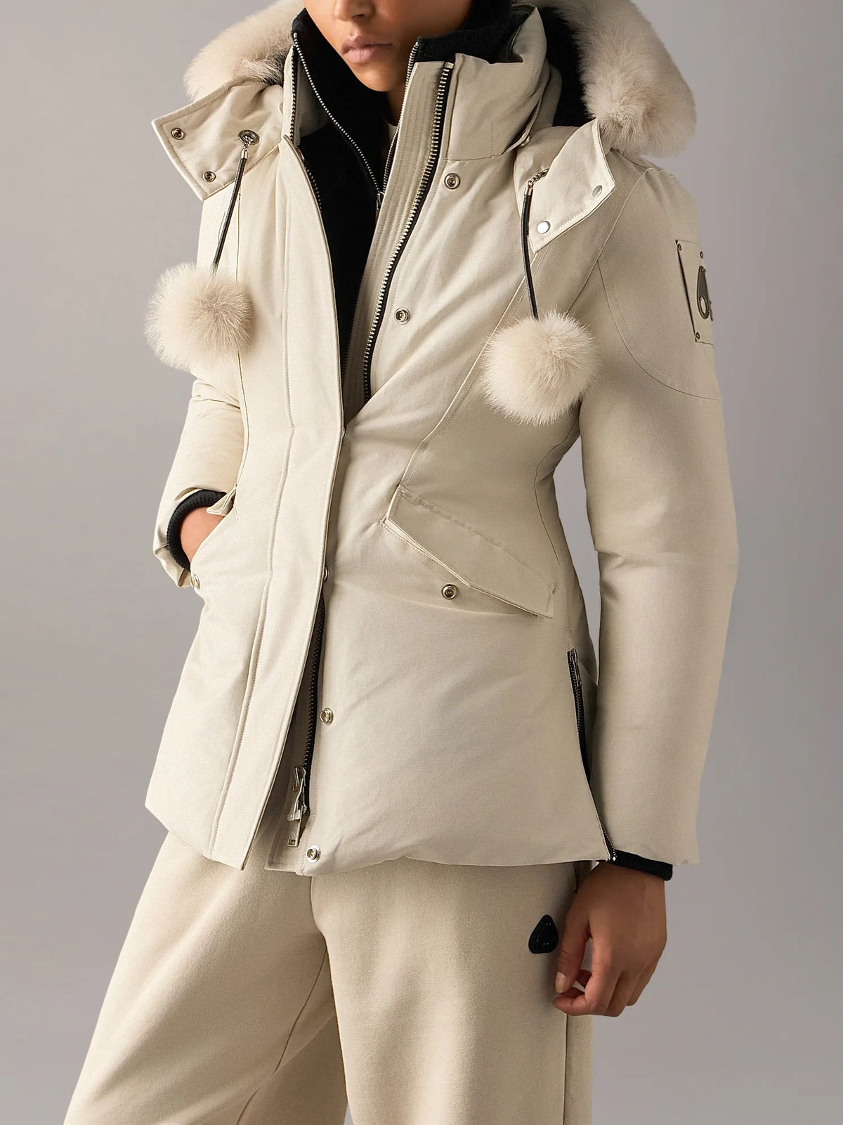 Moose Knuckles W Original 3Q Down Jacket Alabaster Alabaster