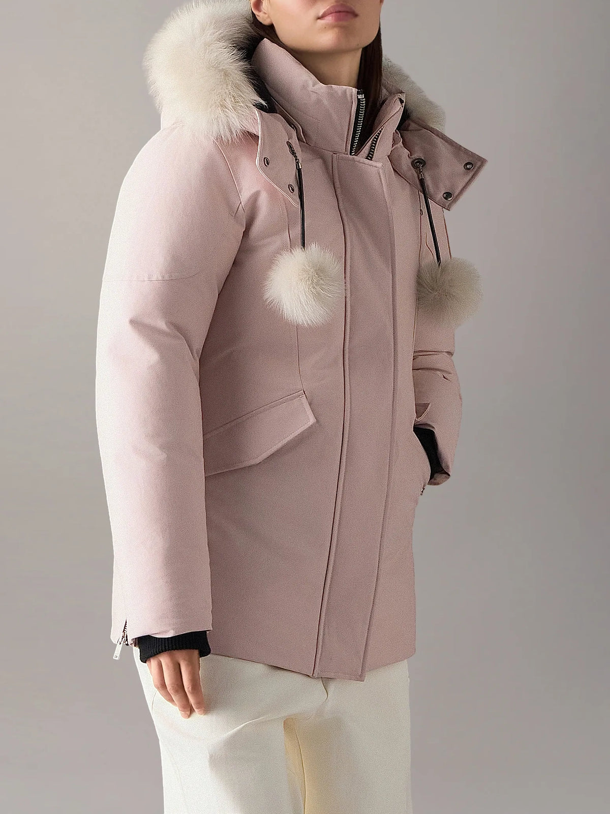 Moose Knuckles W Original 3Q Down Jacket Rosewood Alabaster