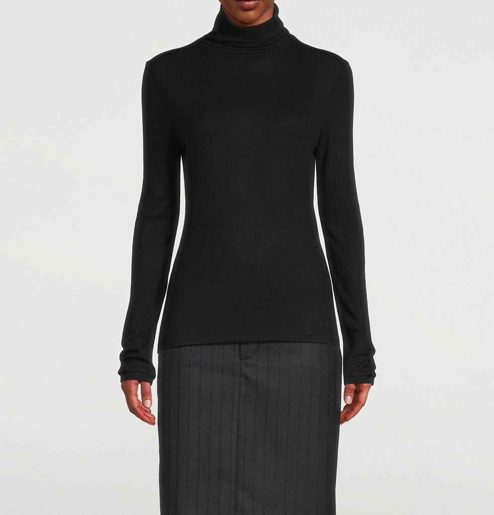 Loulou Studio Gallinara Knitted Turtleneck Black