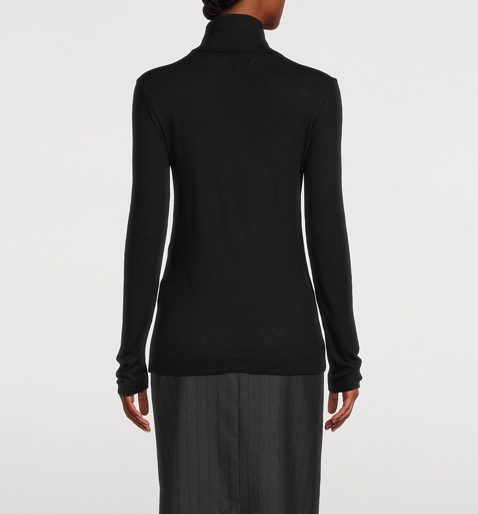 Loulou Studio Gallinara Knitted Turtleneck Black