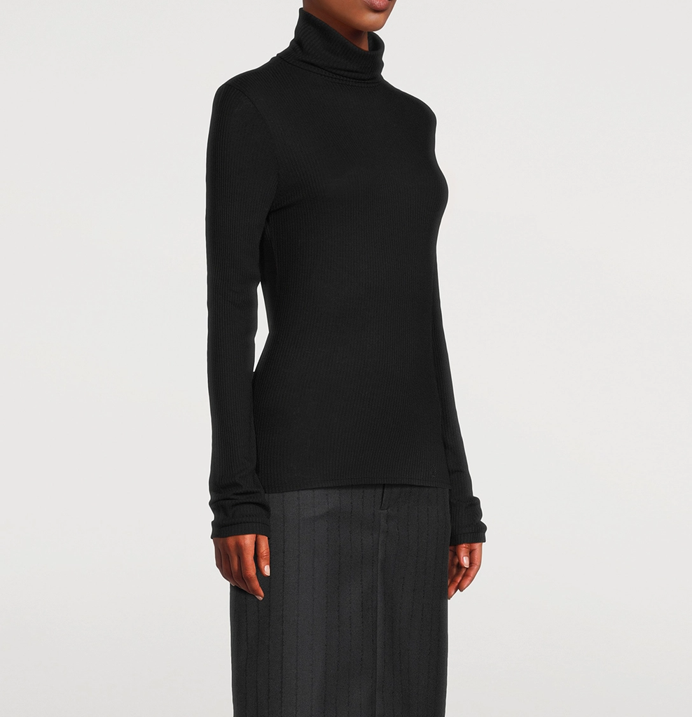 Loulou Studio Gallinara Knitted Turtleneck Black