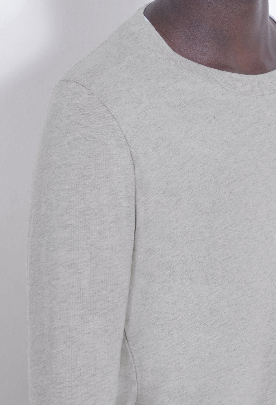 Loulou Studio Masal Organic cotton Long-sleeve T-shirt Grey Melange