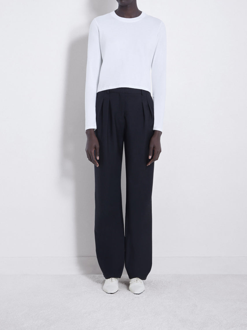 Loulou Studio Masal Organic cotton Long-sleeve T-shirt White