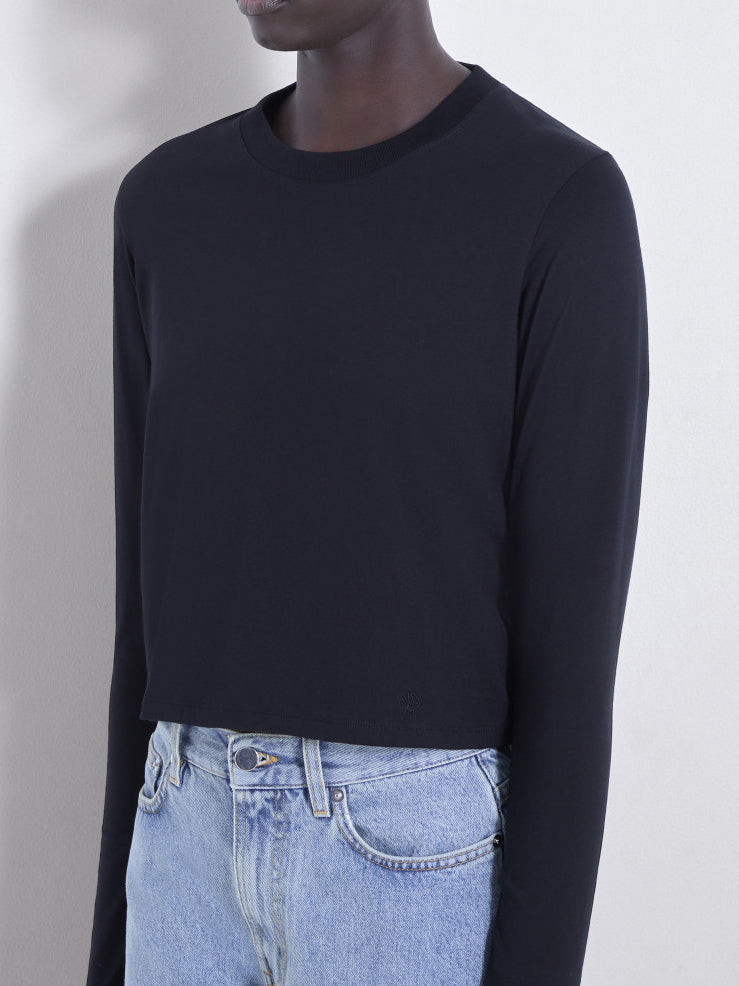 Loulou Studio Masal Organic cotton Long-sleeve T-shirt Black