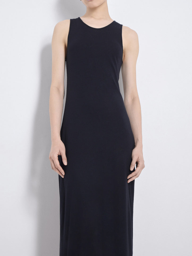 Loulou Studio Myron Wool Blend Jersey Maxi Dress Black