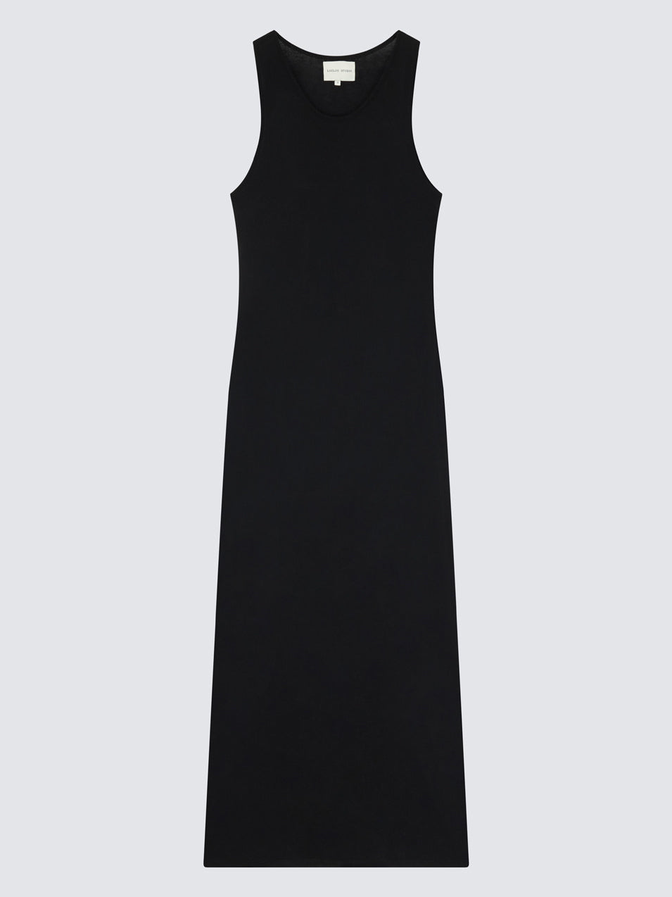 Loulou Studio Myron Wool Blend Jersey Maxi Dress Black
