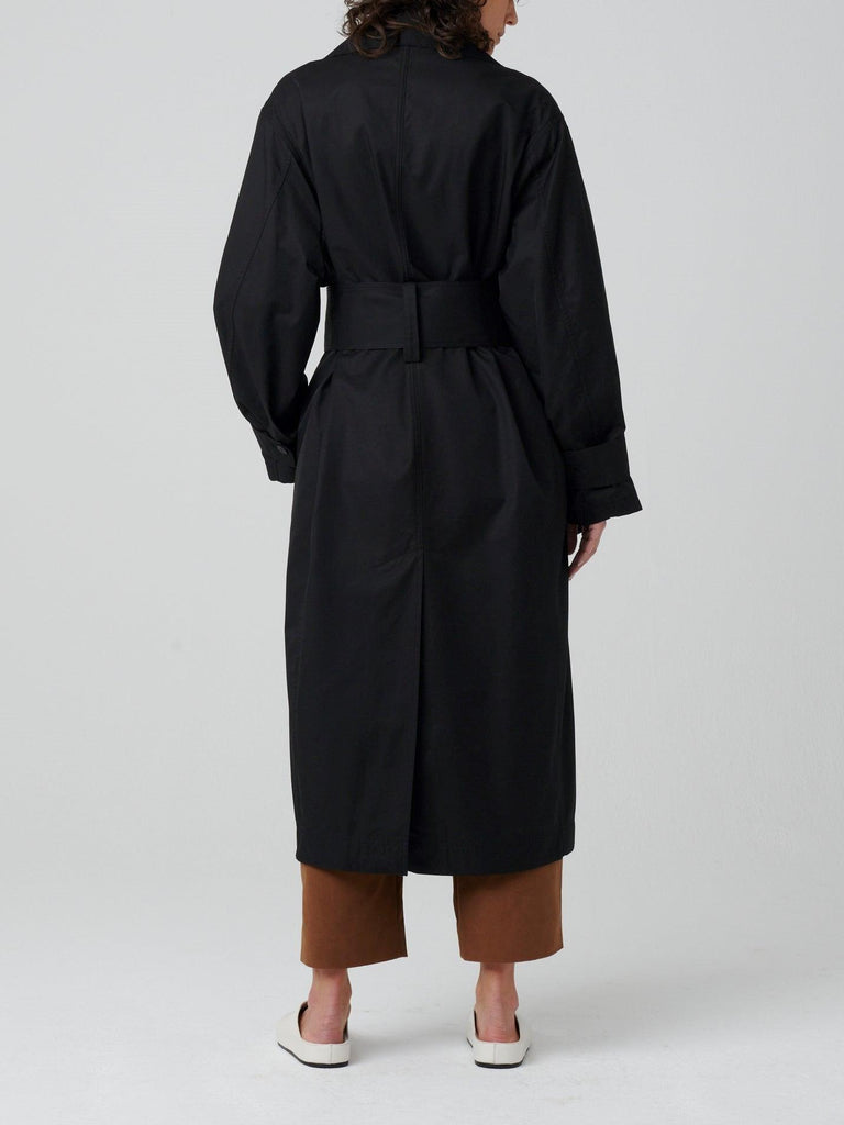 Studio Nicolson Hirst Double Breasted Coat Darkest Navy