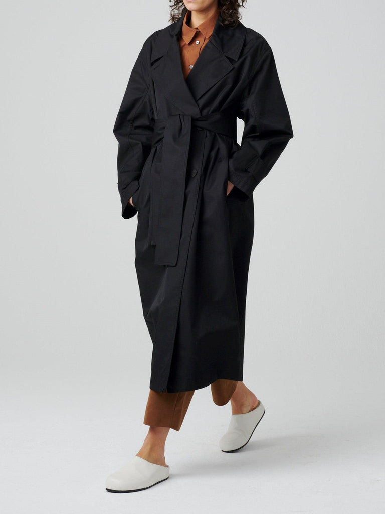Studio Nicolson Hirst Double Breasted Coat Darkest Navy
