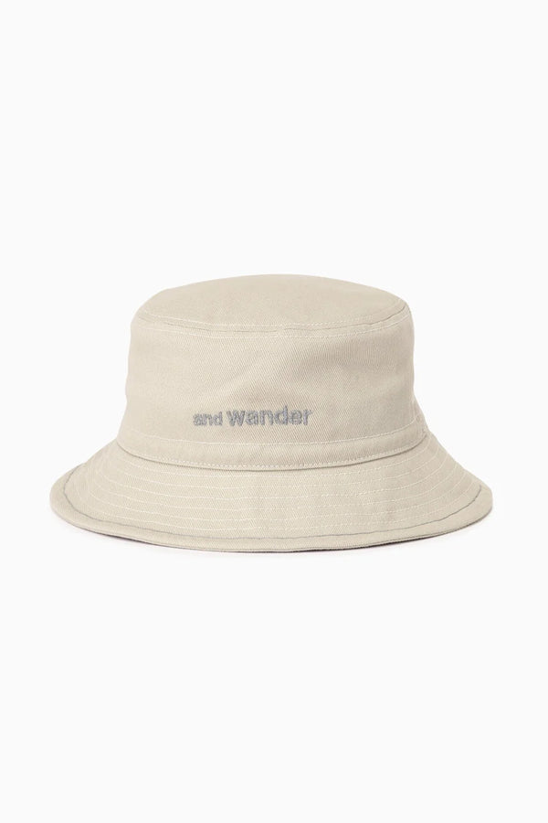 And Wander Cotton Twill Hat Grey