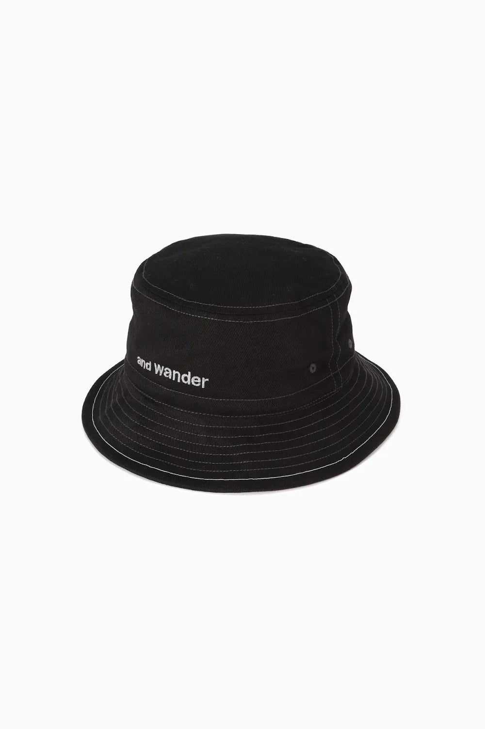 And Wander Cotton Twill Hat Black