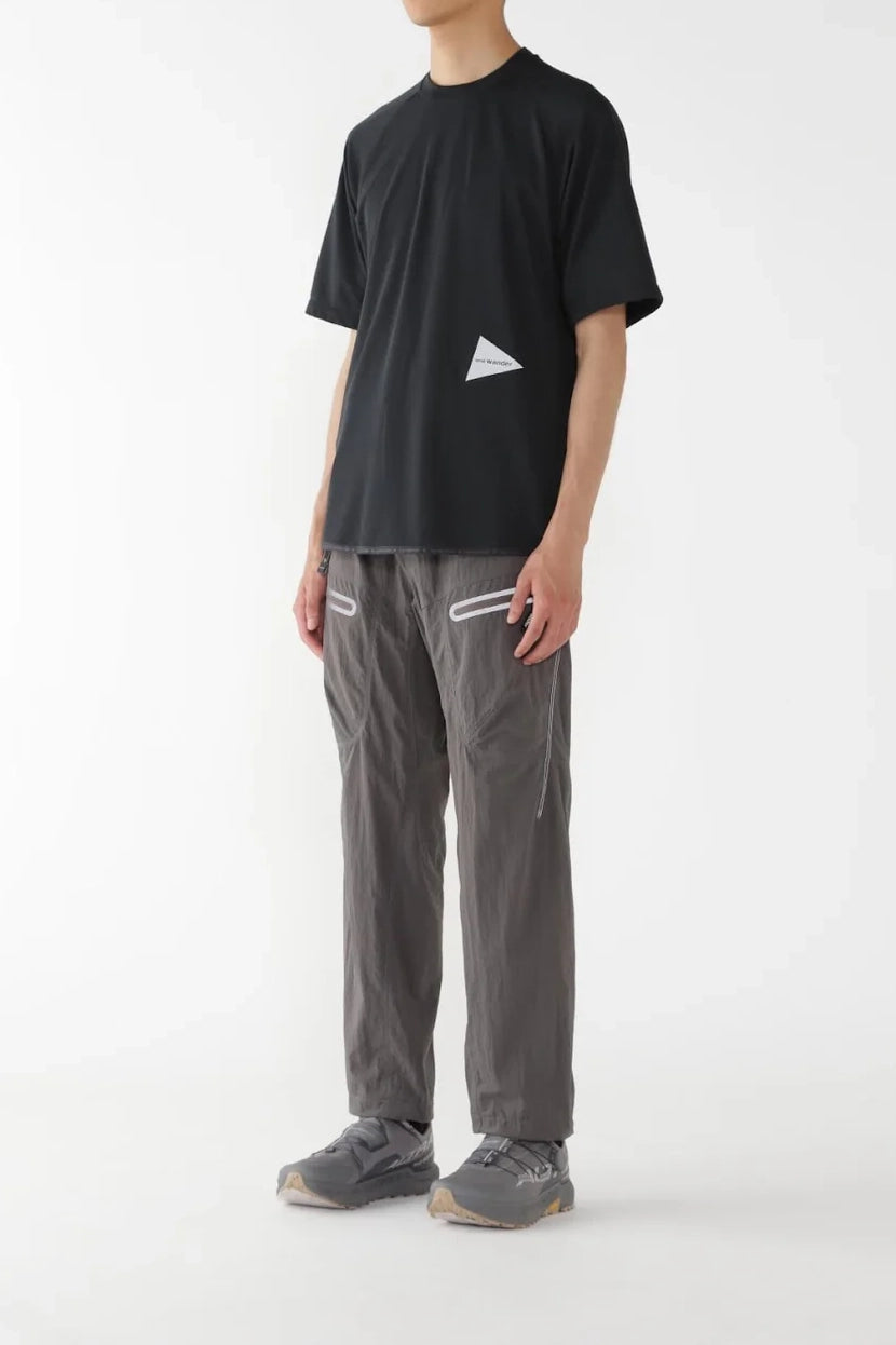 And Wander Dry Jersey Raglan SS T Black