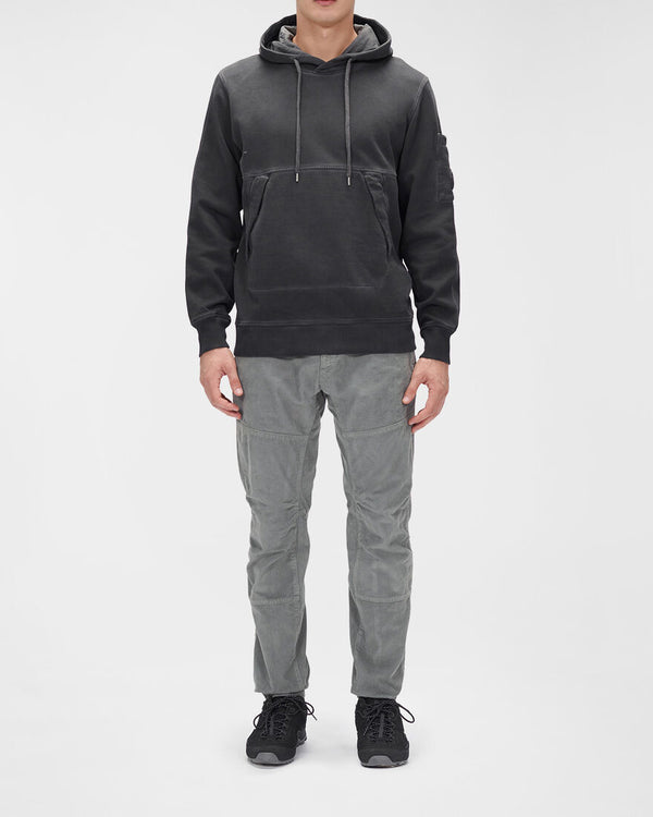 Diagonal Fleece Utility Hoodie