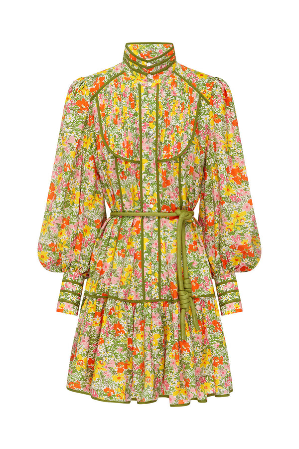 Alemais Cabana Mini Dress With Piping