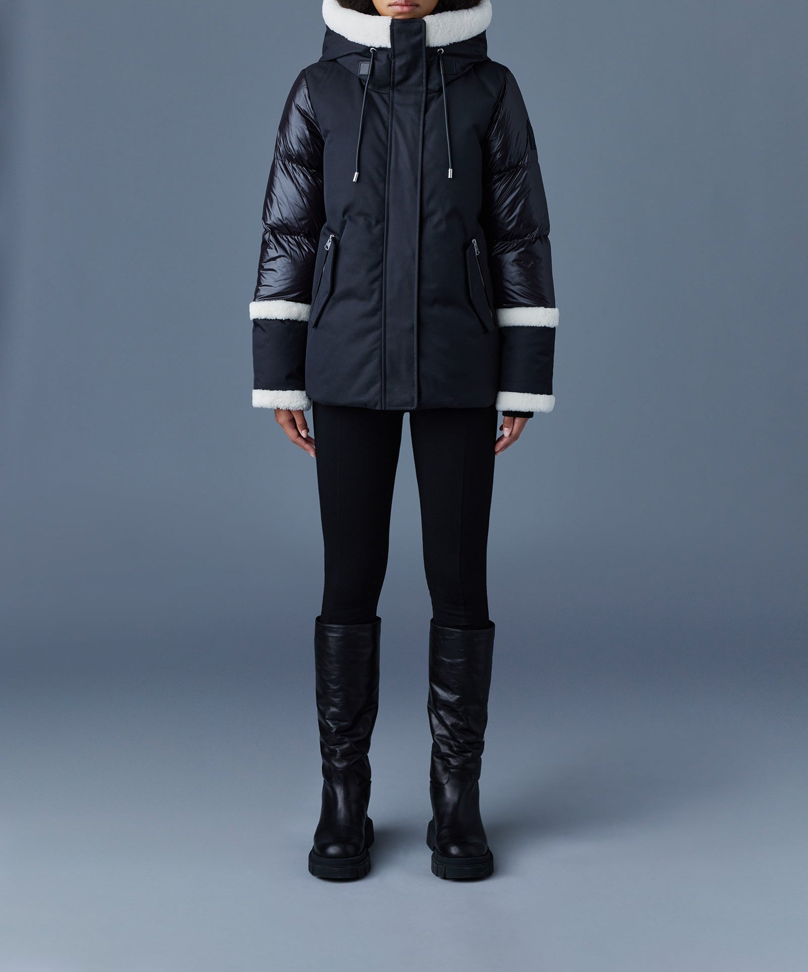 Mackage Cyrah Arctic Twill Down Jacket Black