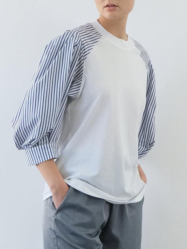 Striped Puff Sleeve T-Shirt