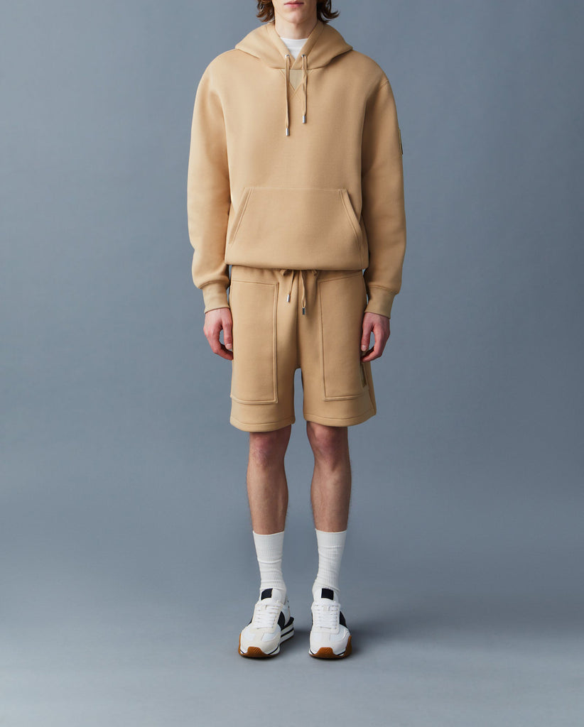 Mackage Elwood Double-Face Jersey Bermuda Shorts Camel