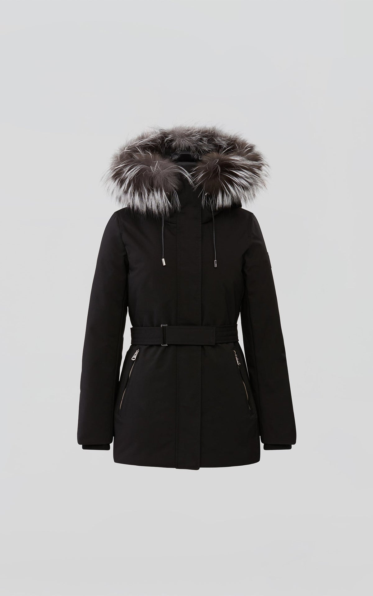 Mackage Jeni 2-In-1 Down Parka With Silver Fox Fur Black