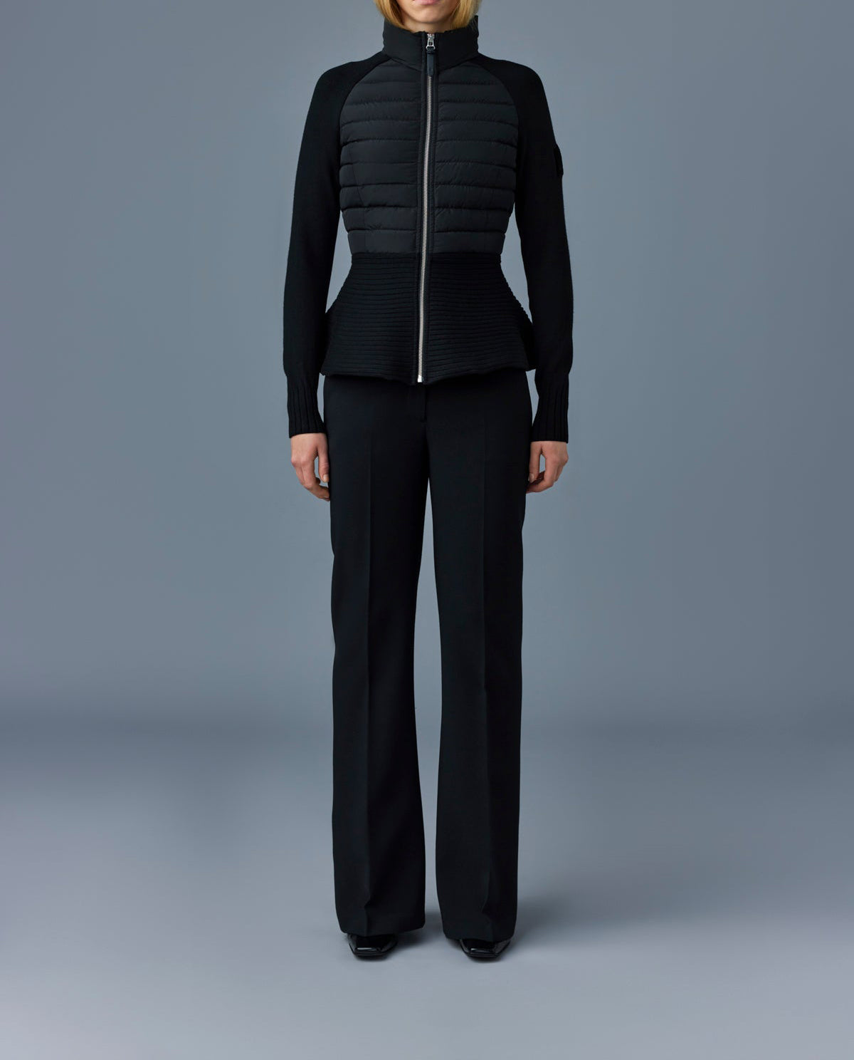 Mackage Joy Recycled Hybrid Cardigan Black