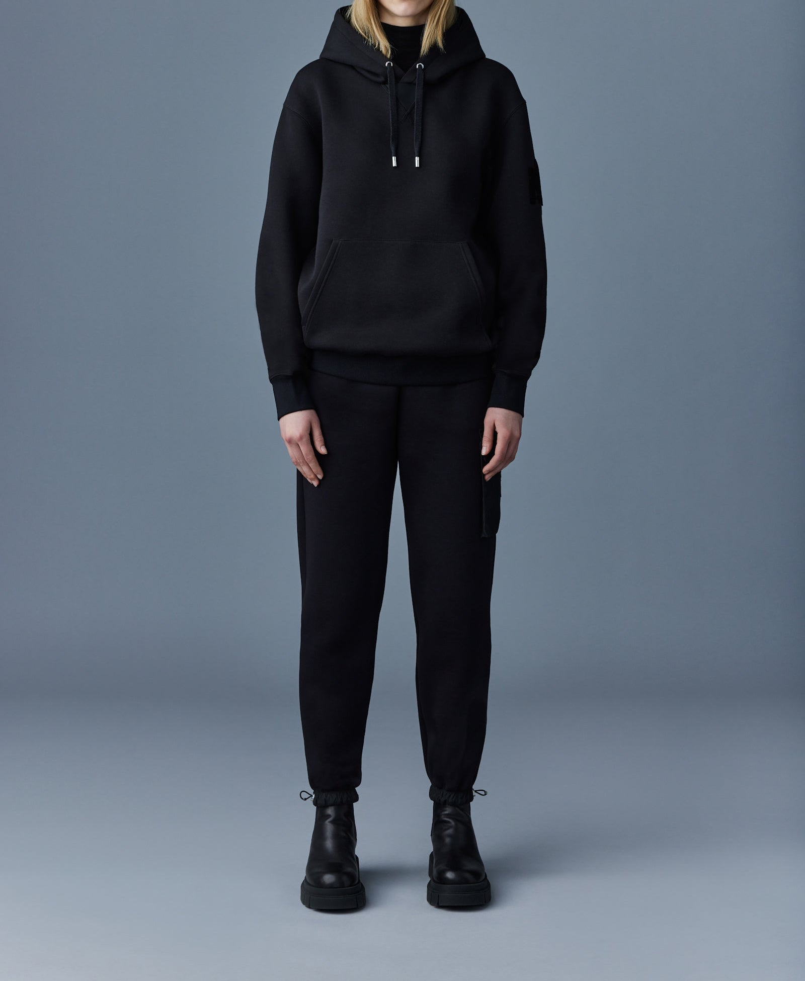 Mackage Krys Hoodie With Velvet Embroidery Black