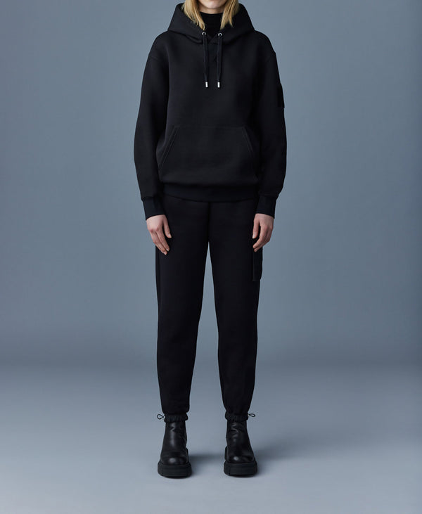 Mackage Krys Hoodie With Velvet Embroidery Black