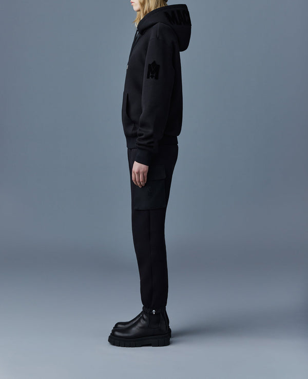 Mackage Krys Hoodie With Velvet Embroidery Black